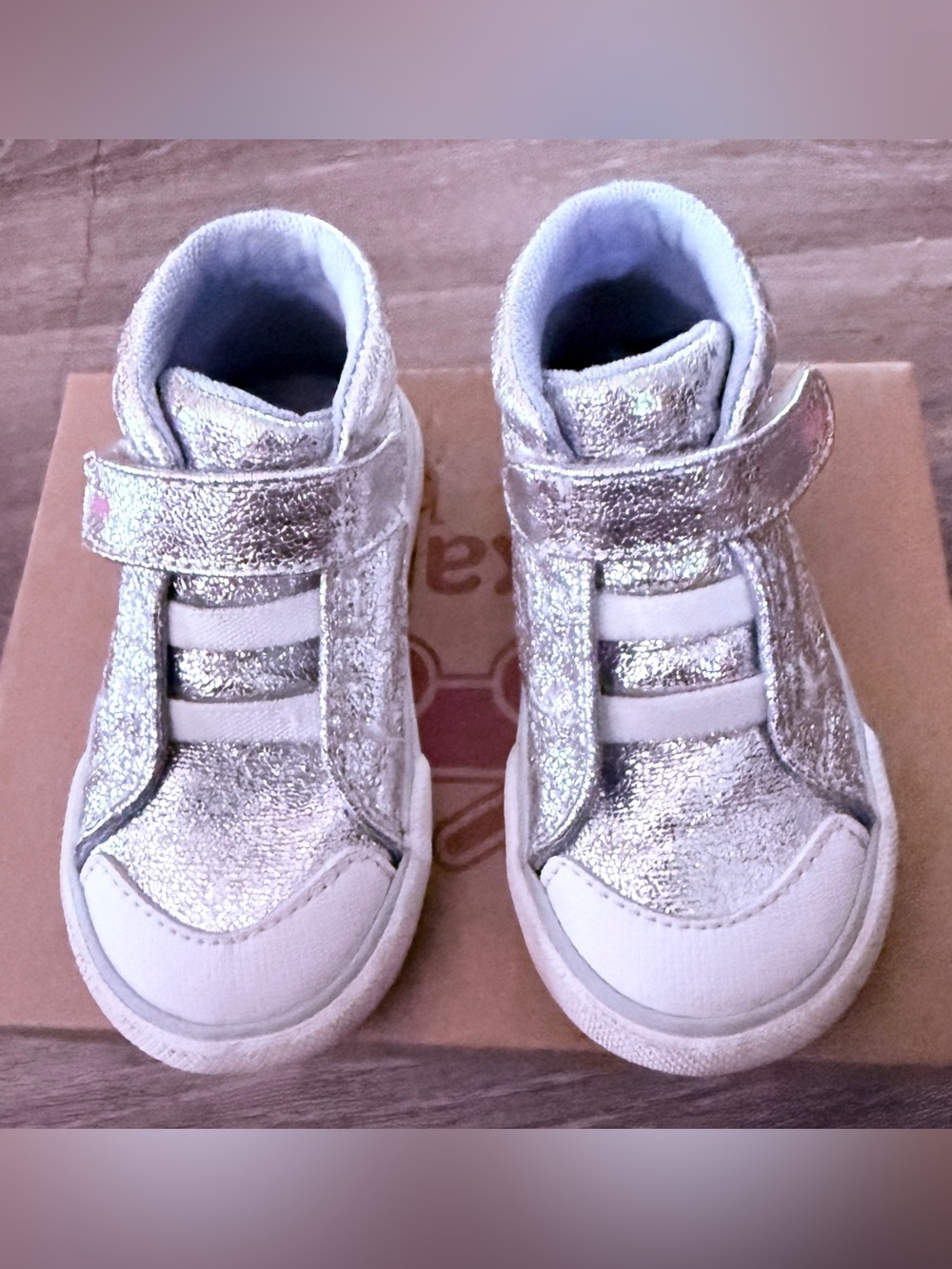See Kai Run Drew Silver High Top Sneakers - Picture 2 of 7